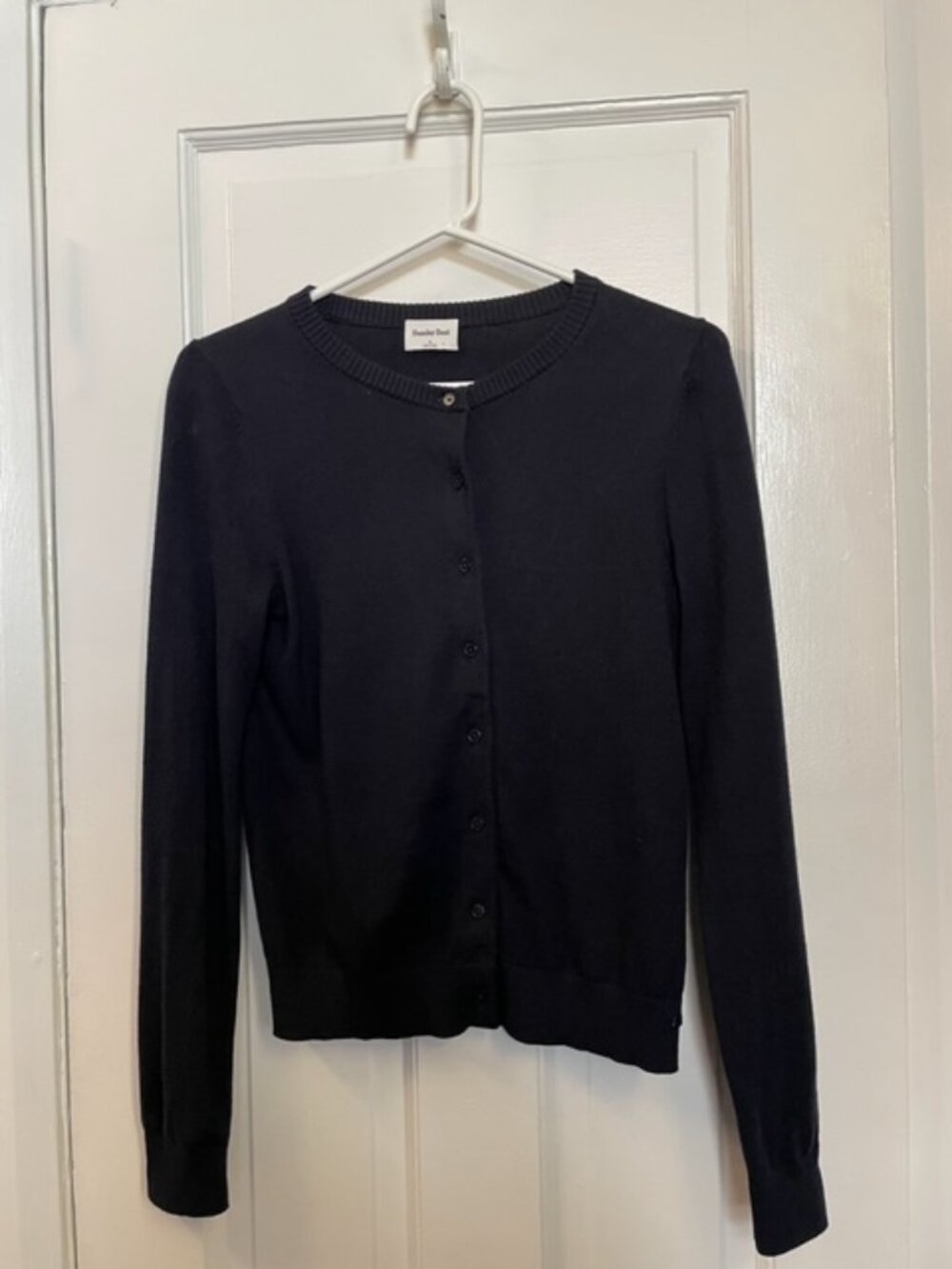 Aritzia Sunday Best Biscotti Cotton/Cashmere Cardigan Dark Navy Size Small